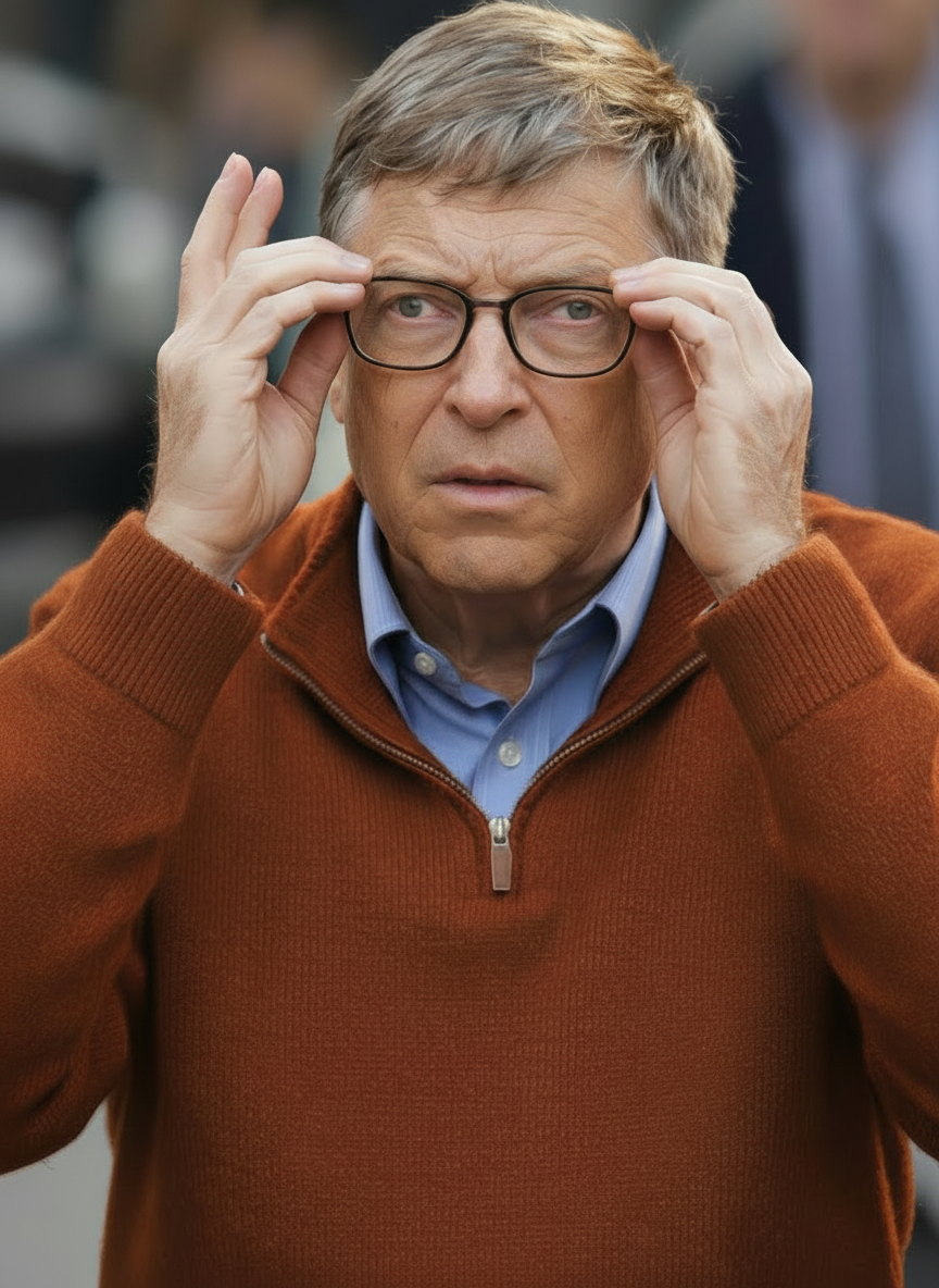 AI-generated satirical illustration of Philanthropist Tech Billionaire